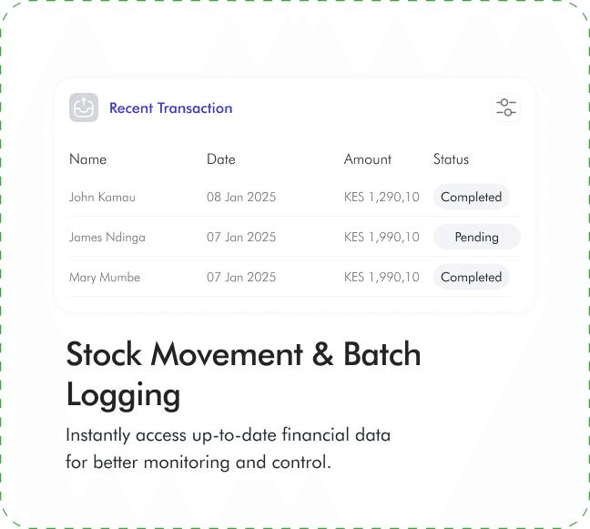 Stock Movement & Batch Logging