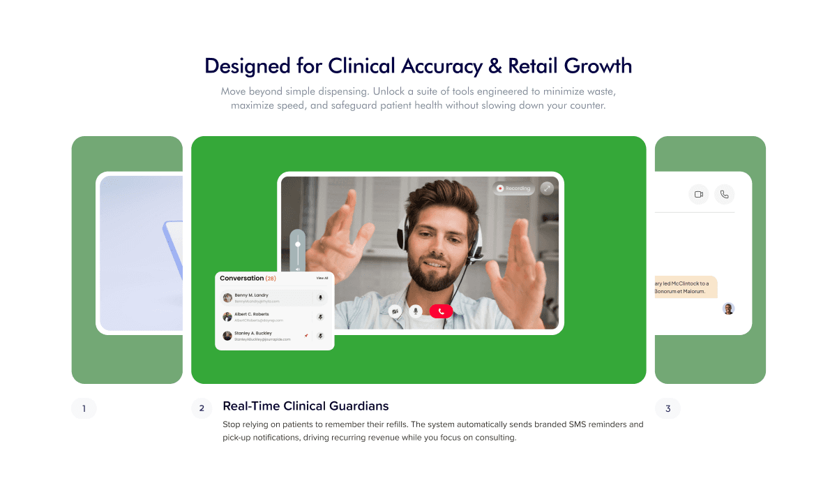 Designed for Clinical Accuracy and Retail Growth — product capabilities carousel